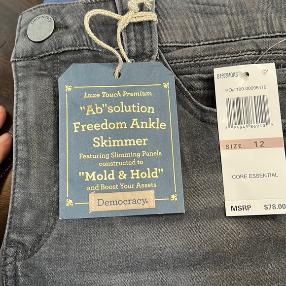 #80 Democracy Gray Luxe Touch Premium Freedom Ankle Skimmer Jean - Picture 10 of 15